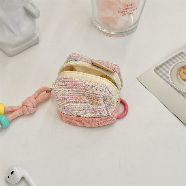 3pc Chic Woven Mini Backpack Pouch