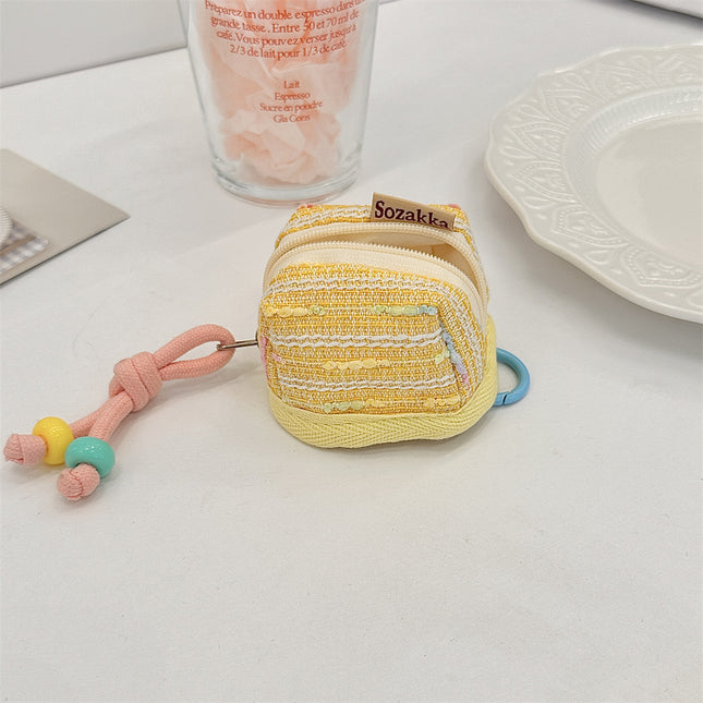 3pc Chic Woven Mini Backpack Pouch