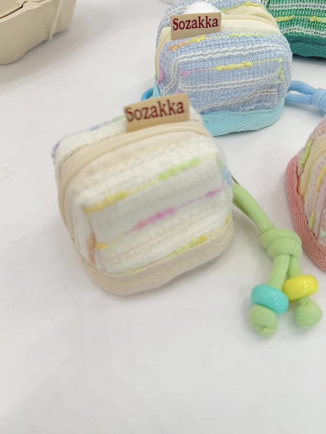 3pc Chic Woven Mini Backpack Pouch – product detail