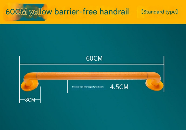 2pc Heavy-Duty Anti-Slip Safety Grab Bar with Luminous Rings