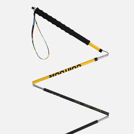 Ultralight Carbon Fiber Foldable Trail Running & Hiking Pole(yellow  Recommended height range 155-165cm)