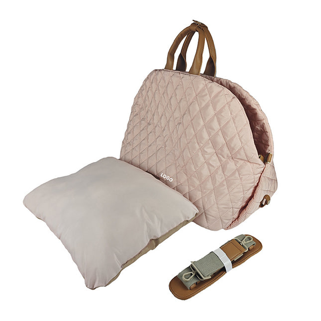 Luxury Quilted 2-in-1 Pet Travel Carrier & Car Booster Seat for Small Dogs(Pink) V888-ELOSUNG35949
