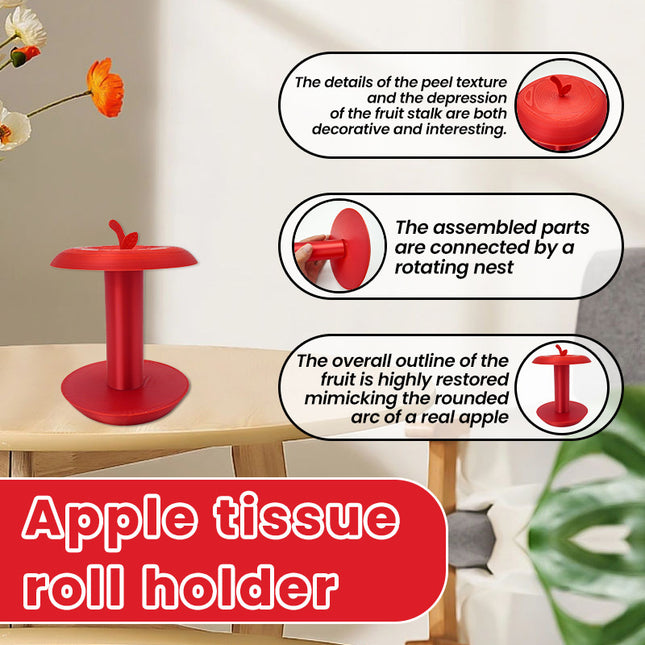 Apple-Shaped Adjustable Tissue Roll Holder