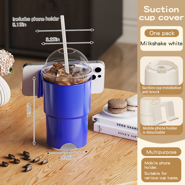 Multi-Purpose Anti-Spill Cup Holder with Suction Base & Detachable Phone Stand(blue) V888-ELOSUNG35960