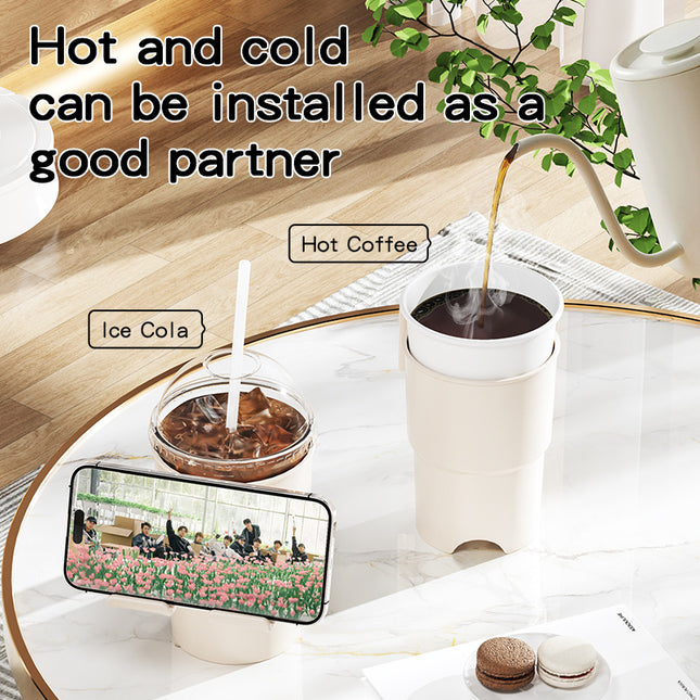 Multi-Purpose Anti-Spill Cup Holder with Suction Base & Detachable Phone Stand(blue) – product detail