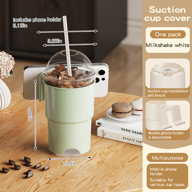 Multi-Purpose Anti-Spill Cup Holder with Suction Base & Detachable Phone Stand(green) V888-ELOSUNG35961