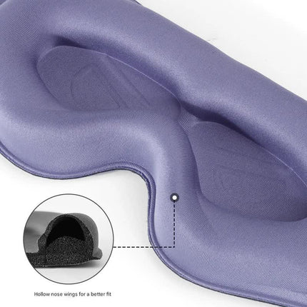 3pc 6D Contoured Zero-Pressure Sleep Mask - 360 Light Blocking Eye Mask with Adjustable Strap(Dura)