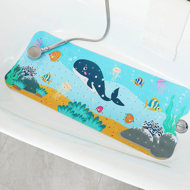 Non-Slip PVC Bath & Shower Mat with Suction Cups and Drainage Holes