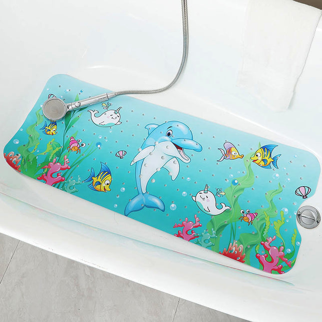 Non-Slip PVC Bath & Shower Mat with Suction Cups and Drainage Holes