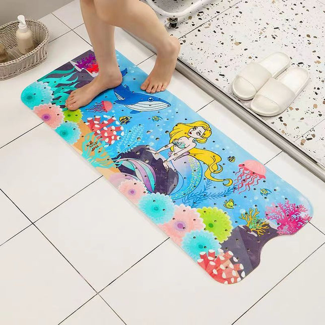 Non-Slip PVC Bath & Shower Mat with Suction Cups and Drainage Holes