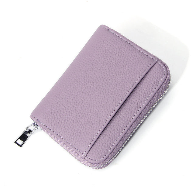 Genuine Leather RFID Blocking Accordion Card Holder & Coin Purse