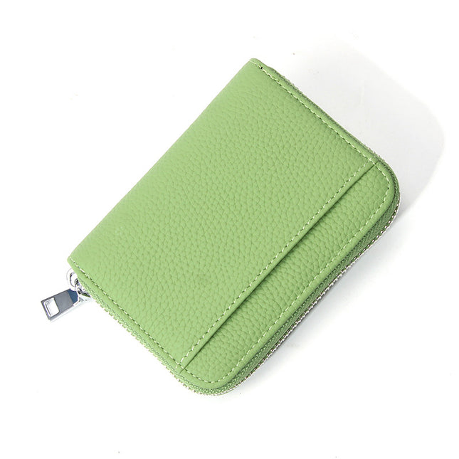 Genuine Leather RFID Blocking Accordion Card Holder & Coin Purse