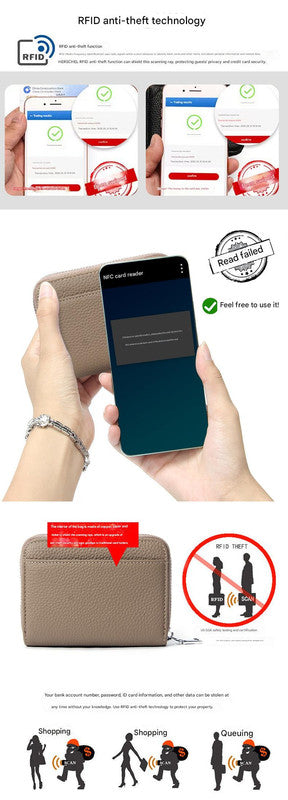 Genuine Leather RFID Blocking Accordion Card Holder & Coin Purse – product detail