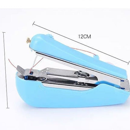 2 Pcs Blue Portable Mini Handheld Sewing Machine - Manual Stitching Tool for Quick Fabric Repairs