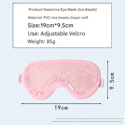 Pink Reusable Cooling Gel Bead Face Mask and Eye Mask Set - Soothing Therapy for Puffy Eyes, Headaches and Facial Relaxation