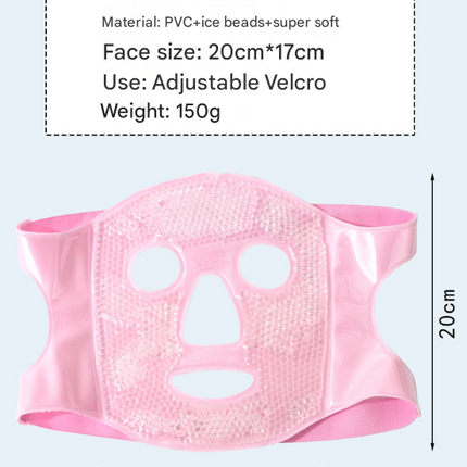 Blue Reusable Cooling Gel Bead Face Mask and Eye Mask Set - Soothing Therapy for Puffy Eyes, Headaches and Facial Relaxation