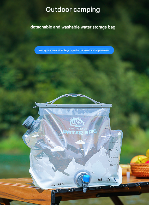 1 Piece Grey 8L Foldable Water Bag – product detail