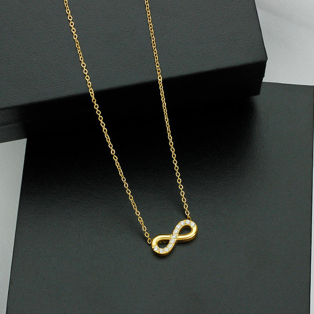 Style 2 Gold Infinity Necklace for Women
