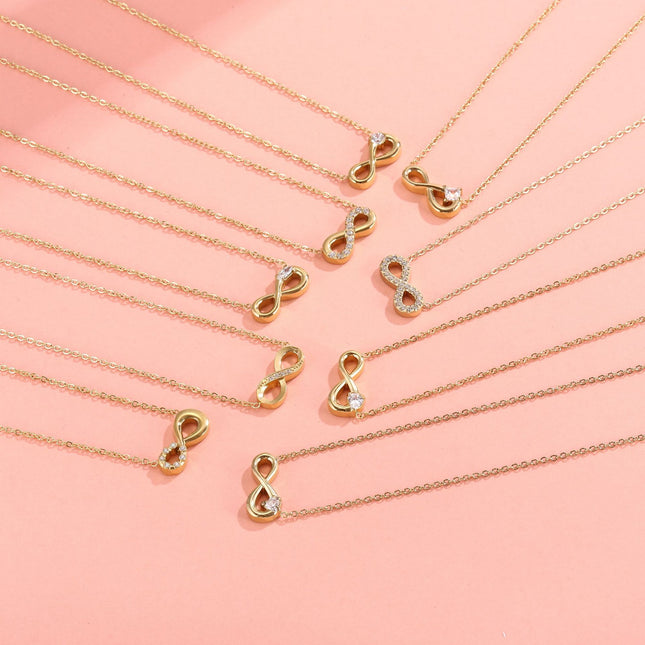 Style 2 Gold Infinity Necklace for Women – product detail