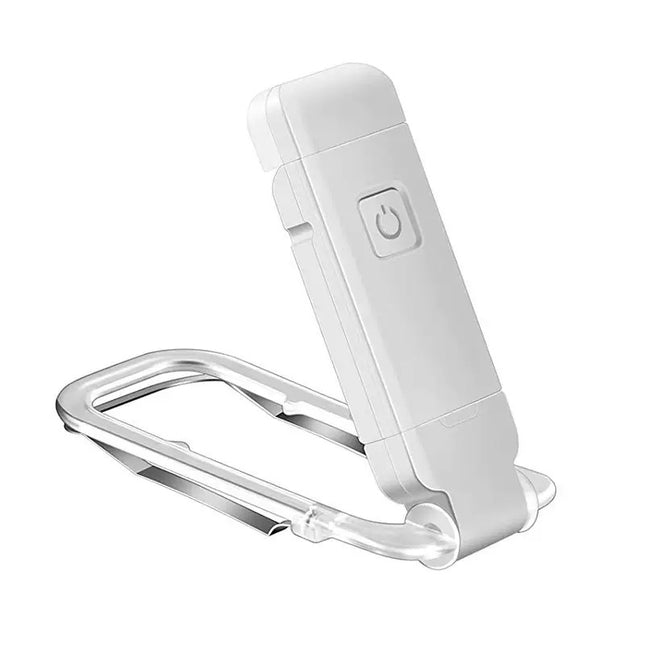 2 Pcs White USB Rechargeable Clip-on LED Book Light
