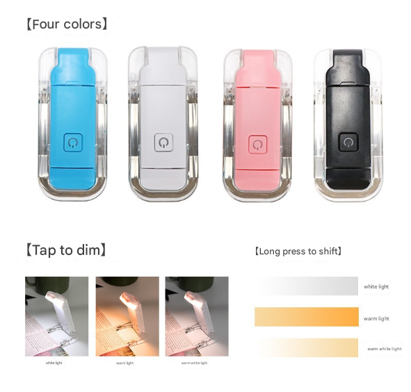 2 Pcs Blue USB Rechargeable Clip-on LED Book Light – product detail