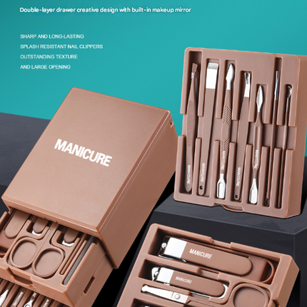Yellow Premium 13-in-1 Manicure & Grooming Kit – product detail