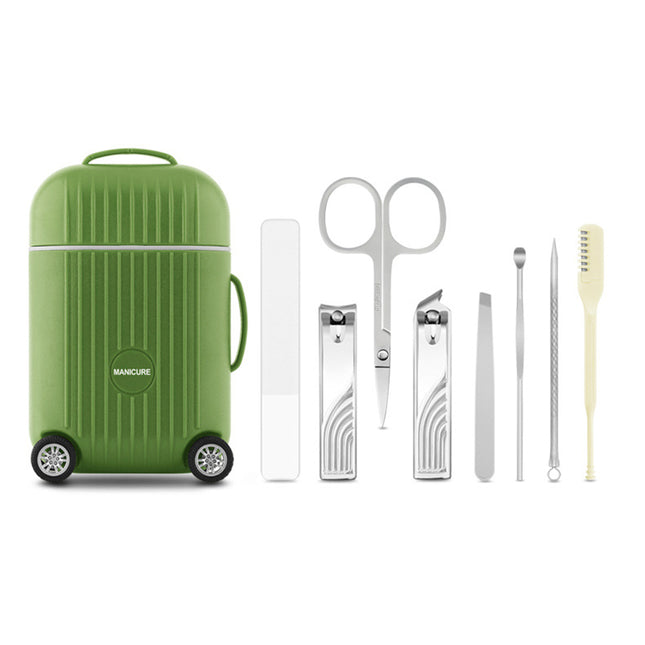 Green Mini Suitcase Manicure Set