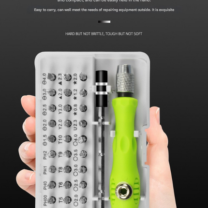 Green 32-in-1 Precision Screwdriver Set - Magnetic Repair Tool Kit for Electronics, Phone & PC
