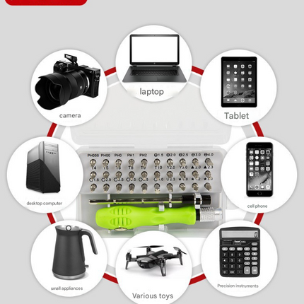 Green 32-in-1 Precision Screwdriver Set - Magnetic Repair Tool Kit for Electronics, Phone & PC