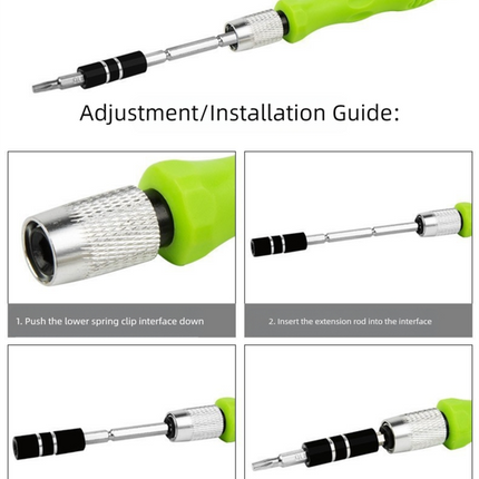 Green 32-in-1 Precision Screwdriver Set - Magnetic Repair Tool Kit for Electronics, Phone & PC