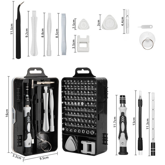 Red and Black Professional 115-in-1 Precision Screwdriver Set – product detail