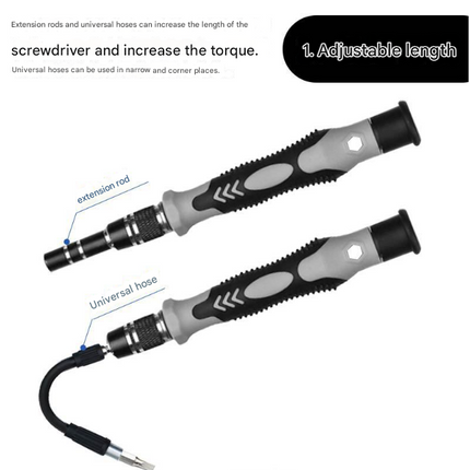 Blue and Black Professional 115-in-1 Precision Screwdriver Set - Magnetic Repair Tool Kit for PC, Laptop, Phone & Electronics