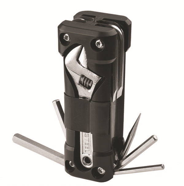 Black Versatile 16-in-1 Bike & Motorcycle Multi-Tool
