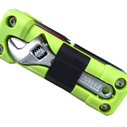 Green Versatile 16-in-1 Bike & Motorcycle Multi-Tool - Portable Repair Kit with Adjustable Wrench