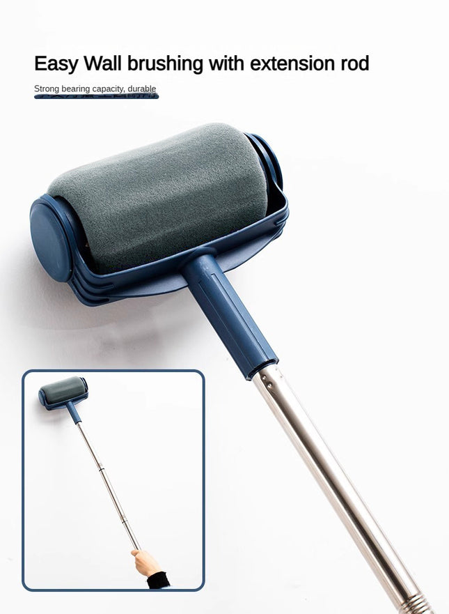Dark Blue and Grey Pro Refillable Paint Roller Set with Extension Pole