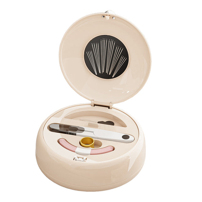 Beige Modern Compact Sewing Kit Organizer