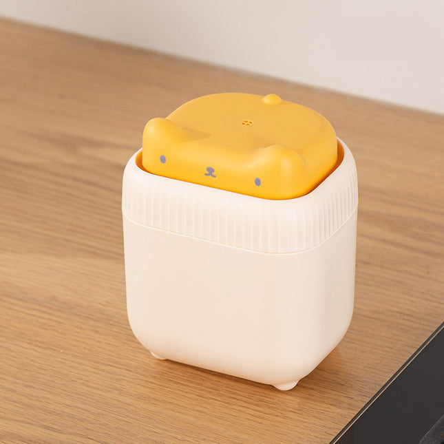 2 Pcs Yellow Cute Cat Press-to-Dispense Soap Pump & Sponge Caddy for Kitchen Sink V888-ELOSUNG36191