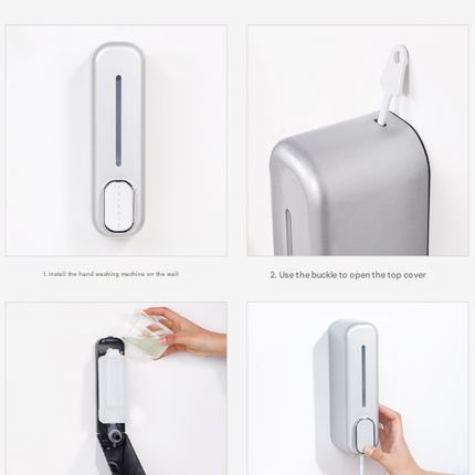 2 Pcs Gold Modern Wall-Mounted Press Soap Dispenser - 300ml Refillable Pump for Bathroom & Kitchen