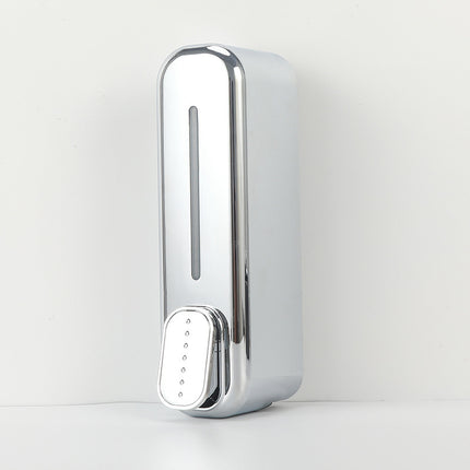 2 Pcs Silver Modern Wall-Mounted Press Soap Dispenser - 300ml Refillable Pump for Bathroom & Kitchen