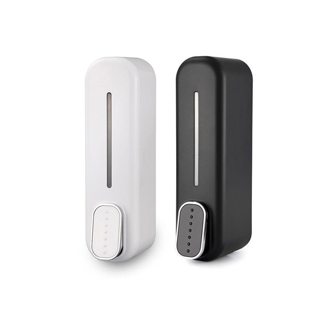 2 Pcs (White Plus Black) Modern Wall-Mounted Press Soap Dispenser