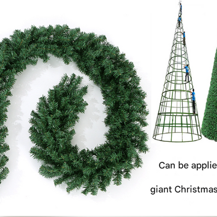Classic Green Lush Artificial Christmas Garland - 2.7m Green Pine Vine with 280 Tips for Holiday Decor