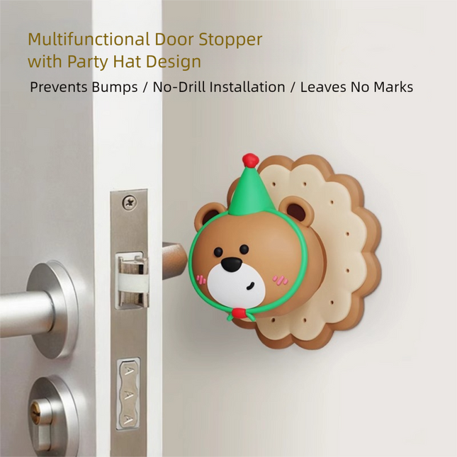 3 Pcs (Pink Plus Brown Plus Yellow) Adorable Bear Wall Protector – product detail