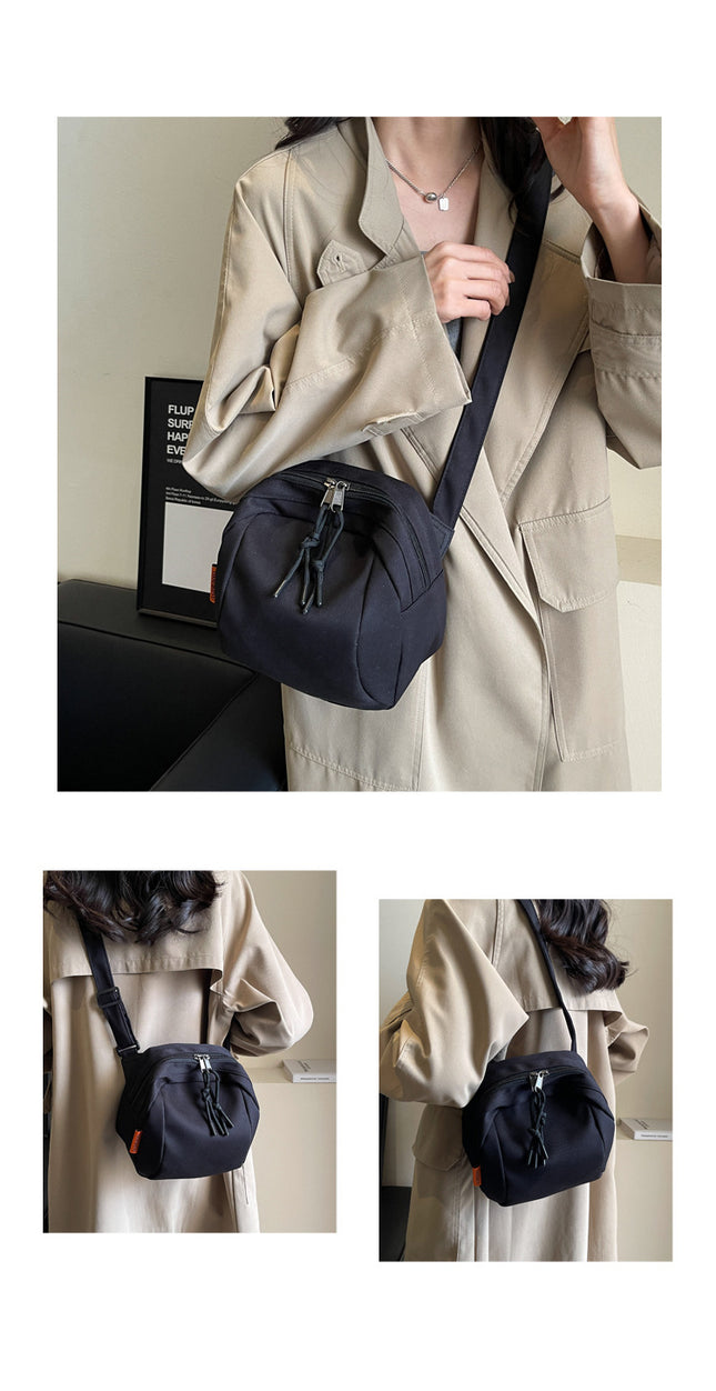 Black Lightweight Canvas Crossbody Bag – product detail