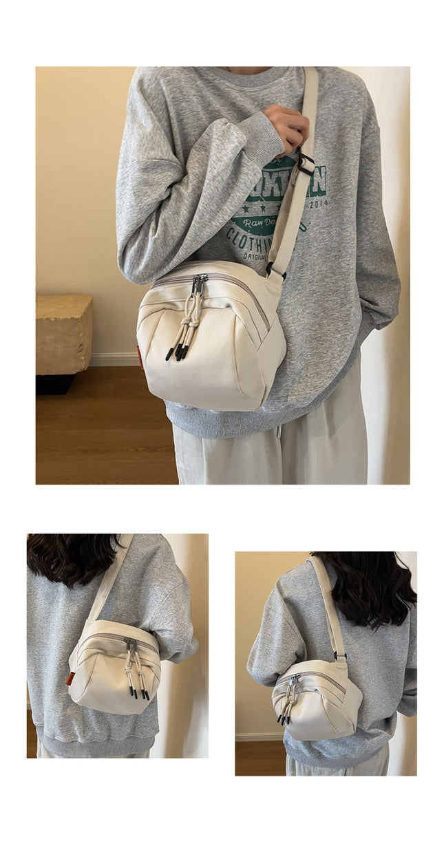 White Lightweight Canvas Crossbody Bag – product detail