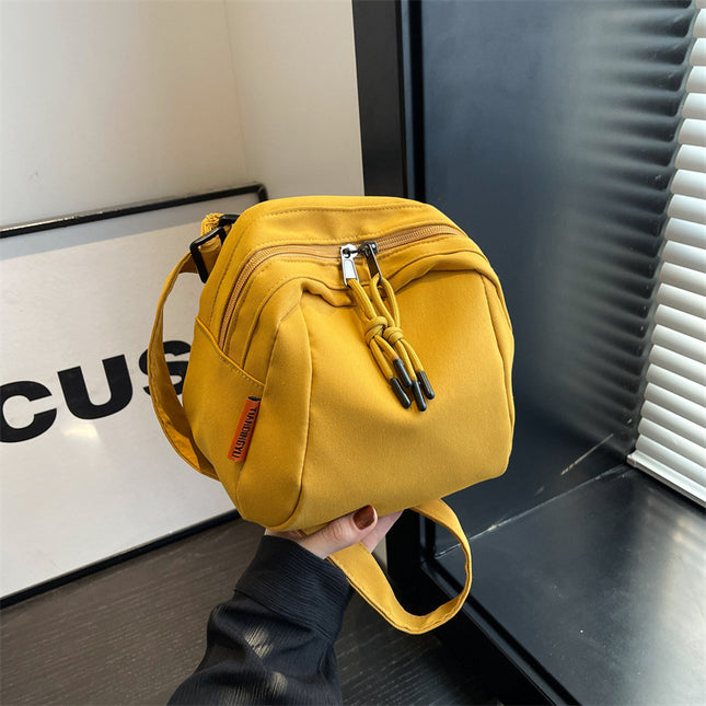 Yellow Lightweight Canvas Crossbody Bag