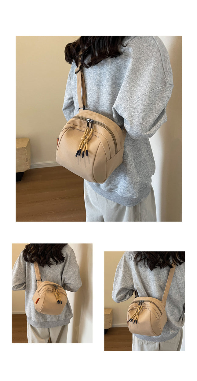 Khaki Lightweight Canvas Crossbody Bag – product detail