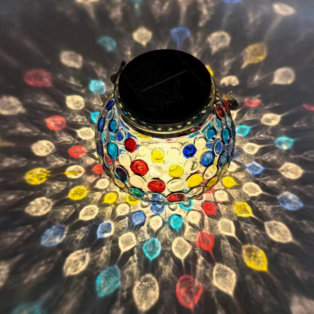 Colorful Warm Light Mosaic Solar Lantern