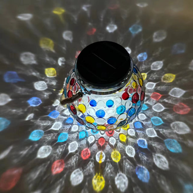 Colorful White Light Mosaic Solar Lantern