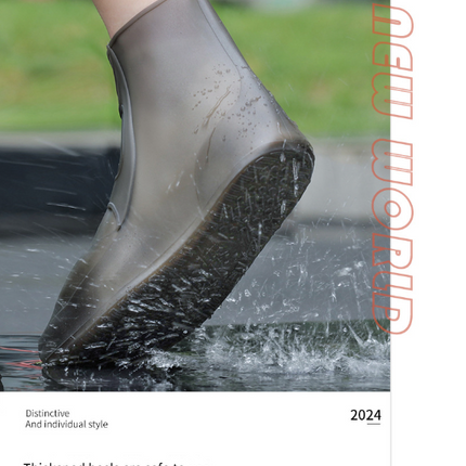 2 Pcs Size S Dark Grey Reusable Waterproof Shoe Covers – construction detail