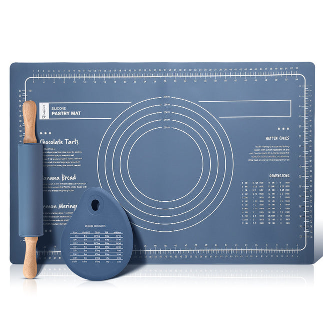 Dark Blue 3-Piece Silicone Baking Set